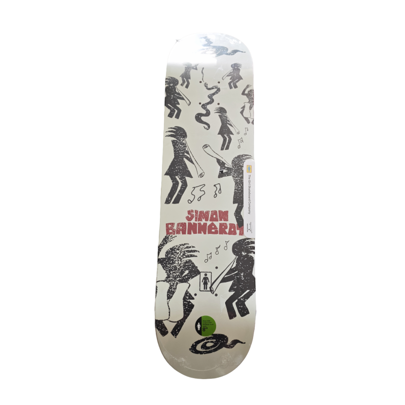 03 Girl Skateboards Simon Bannerot Kokopelli One Off Skateboard Deck 8.0" - Image 1