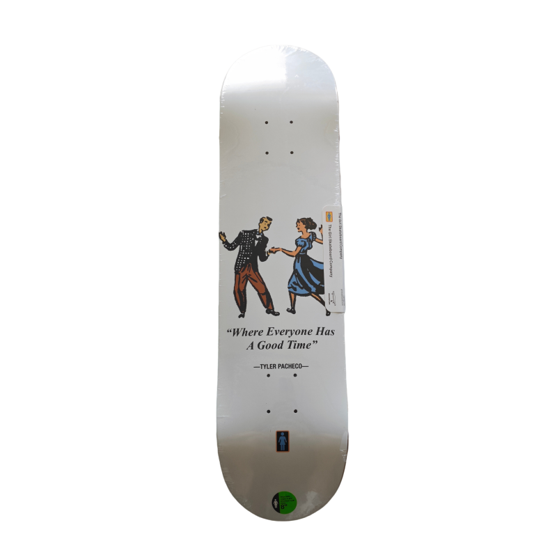 13 Girl Skateboards Tyler Pacheco "Where Everyone Has A Good Time" 8.0" Skateboard Deck - Image 1