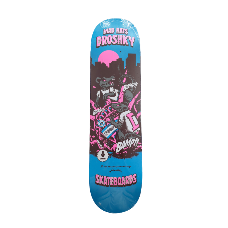 73 Droshky Mad Rats Blue 7-Ply Canadian Maple Skateboard 8.0¡åDeck - Image 1