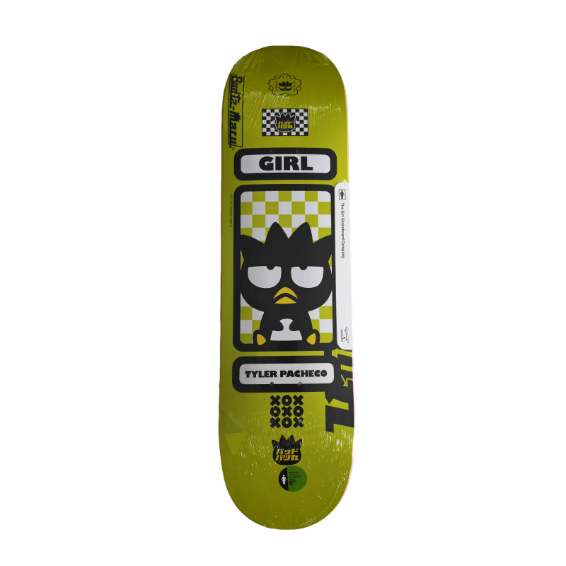 87 Girl Skateboards Tyler Pacheco x Badtz-Maru Sanrio Skateboard Deck 8.0" - Image 1