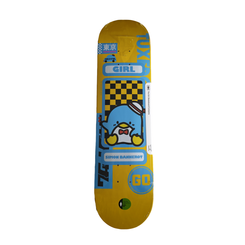 89 Girl Skateboards x Sanrio Tuxedo Sam Skateboard Deck 8.0 - Simon Bannerro Model - Image 1