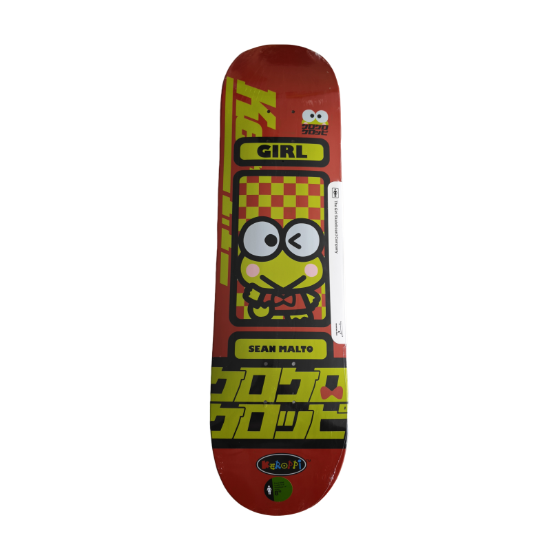 91 Girl Skateboards Sean Malto x Keroppi Sanrio Skateboard Deck 8.0" - Image 1