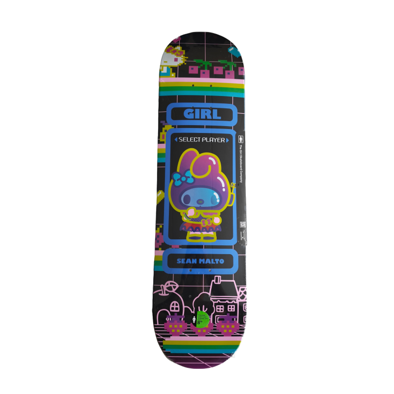 97 Girl Skateboards Sean Malto x My Melody Sanrio Pixel Skateboard Deck 8.0" - Image 1