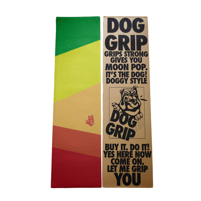 G10 Dog Grip Rasta Color Block Premium Skateboard GripTape 9" x 33" - Image 1